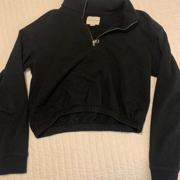 1/3 zip cropped sweater - Picture 1 of 5
